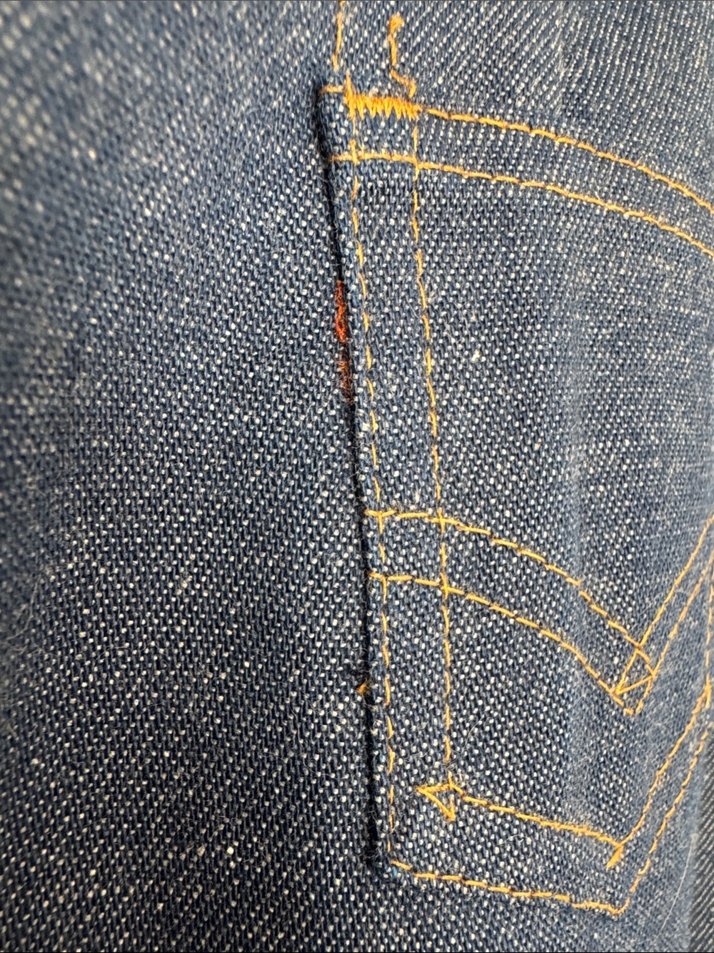Vintage 1970s Levi's Orange Tab Medium Blue Button-Front A-Line Denim Skirt - Picture 4 of 16
